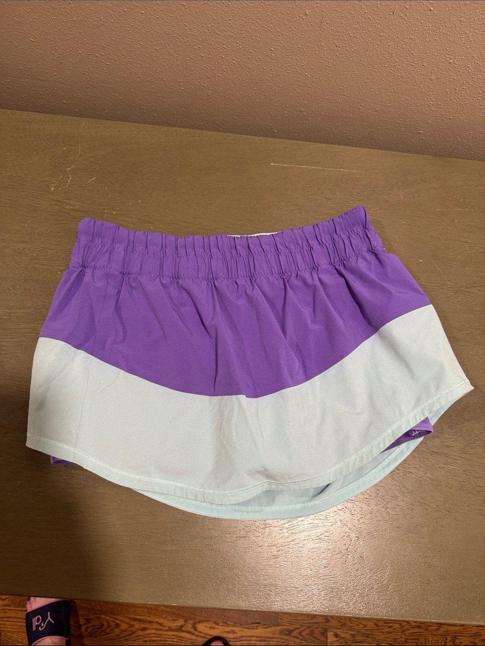 lululemon athletica Purple and Light Blue Two-Tone Athletic Skort size 6